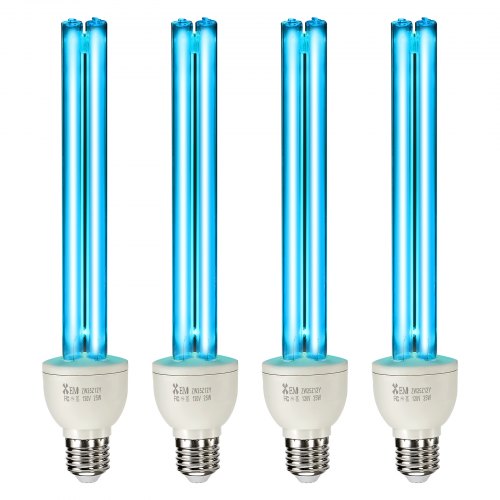 VEVOR UV Light Bulb 4 Pack 25W Replacement Ultraviolet UVC Lamp with Ozone UVO