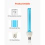 VEVOR UV Light Bulb 4 Pack 25W Replacement Ultraviolet UVC Lamp with Ozone UVO