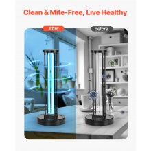 UV Light 36W Ultraviolet Lamp with Ozone Purifier with 30/60/120 Minutes Timer