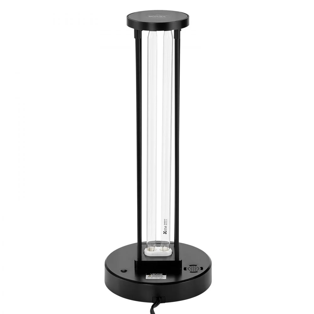 VEVOR UV Light, 36W Ultraviolet Lamp with Ozone Purifier, UVC Lamp with 30/60/120 Minutes 3-Gear Timer and Remote Control, for Room up to 37 m², UVO Lights for Living Room, Bedroom, Hotel, School