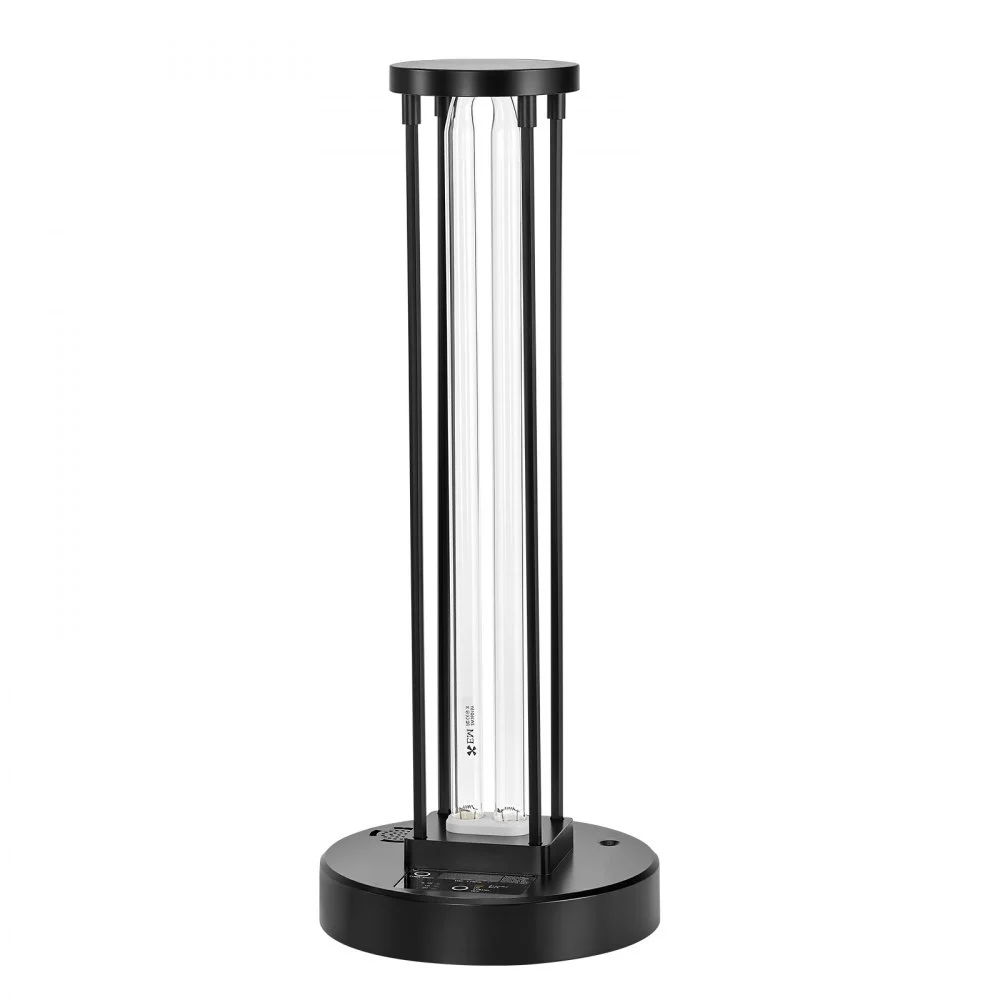 VEVOR UV Light, 36W Ultraviolet Lamp with Ozone Purifier, UVC Lamp with 30/60/120 Minutes 3-Gear Timer and Remote Control, for Room up to 37 m², UVO Lights for Living Room, Bedroom, Hotel, School
