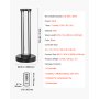 VEVOR UV Light, 36W Ultraviolet Lamp with Ozone Purifier, UVC Lamp with 30/60/120 Minutes 3-Gear Timer and Remote Control, for Room up to 37 m², UVO Lights for Living Room, Bedroom, Hotel, School