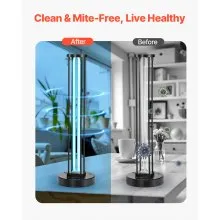 Lámpara ultravioleta de 55 W con purificador de ozono y temporizador de 30/60/120 minutos
