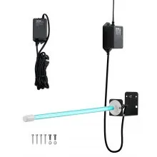 Purificador de aire HVAC de 25 W y 17 pulgadas con luz ultravioleta y limpiador de serpentín con imán en el conducto