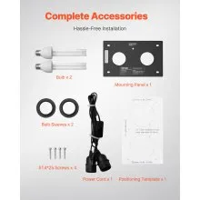Purificador de aire HVAC para toda la casa, 50 W, luz ultravioleta de 5 pulgadas en conducto para sistemas de aire acondicionado