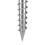 VEVOR No Dig Ground Anchor, 1 Pack 10 x 7 x 70 cm DIY Screw in Post Stake, Includes 6 Lag Bolts & a Rebar, U-Shape Heavy Duty Steel Post Holder, Great for Mailbox Posts and Fence Posts