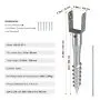 VEVOR No Dig Ground Anchor, 1 Pack 10 x 7 x 70 cm DIY Screw in Post Stake, Includes 6 Lag Bolts & a Rebar, U-Shape Heavy Duty Steel Post Holder, Great for Mailbox Posts and Fence Posts