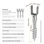 VEVOR no dig ground anchor ux-3.5-27-4, 3.5in fit, 27.56in height, 4pcs set with screws and manual.