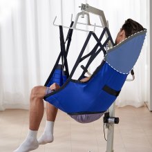 Harnais de levage pour patient VEVOR avec support de tête Harnais de jambe divisé en forme de U de grande taille