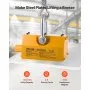 VEVOR Permanent Magnetic Lifter, 600 kg Pulling Capacity, Heavy Duty N42 Neodymium Lifting Magnet with Release Handle and Steel Hook, Used in Shop Crane and Hoist, for Lifting Plate Steel, Board