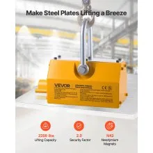 VEVOR Permanent Magnetic Lifter Lifting Magnet 2200 lbs Pulling Capacity N42