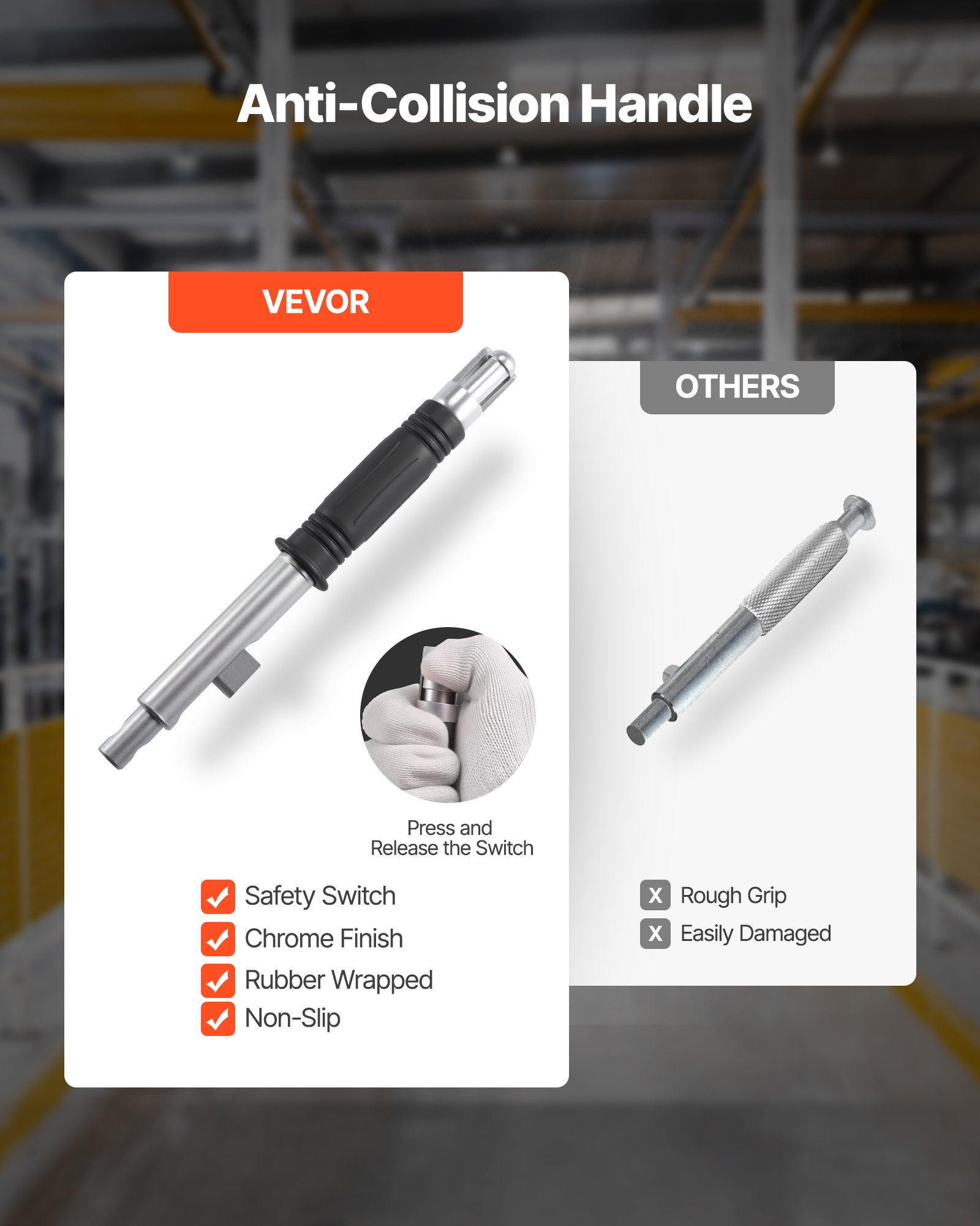 VEVOR Permanent Magnetic Lifter, 1000 kg Pulling Capacity, Heavy Duty N42 Neodymium Lifting Magnet with Release Handle and Steel Hook, Used in Shop Crane and Hoist, for Lifting Plate Steel, Board