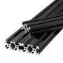 VEVOR 5PCS 2040 Aluminum Extrusion Profile, 78.74 Inch 2000 mm, V Slot European Standard Anodized Linear Rail, High-Strength Extruded Aluminum Rail, for 3D Printer Parts and CNC DIY Workbench, Black