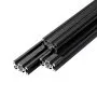 VEVOR 5PCS 2040 Aluminum Extrusion Profile, 78.74 Inch 2000 mm, V Slot European Standard Anodized Linear Rail, High-Strength Extruded Aluminum Rail, for 3D Printer Parts and CNC DIY Workbench, Black