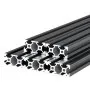 VEVOR 5PCS 2040 Aluminum Extrusion Profile, 78.74 Inch 2000 mm, V Slot European Standard Anodized Linear Rail, High-Strength Extruded Aluminum Rail, for 3D Printer Parts and CNC DIY Workbench, Black
