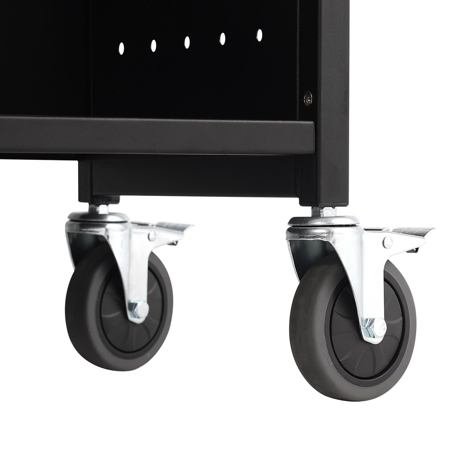 VEVOR Book Cart, 330 lbs Library Cart, 31.1" x 15.2" x 49.2" Rolling Book Cart, Single Sided V-Shaped Sloped Shelves with 4-Inch Lockable Wheels for Home Shelves Office and School, Book Truck in Black