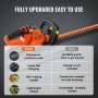 VEVOR 20V Cordless Hedge Trimmer, 18 inch Double-edged Steel Blade, Hedge Trimmer Kit 20V Battery, Fast Charger, and Blade Cover Included, 180° Rotating Head