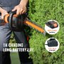 VEVOR 20V Cordless Hedge Trimmer 18in Steel Blade with Battery and Fast Charger