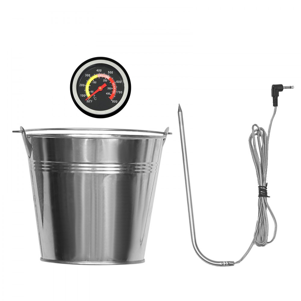 VEVOR 53 inch Portable Charcoal Grill, Propane Gas Grills with Cover and Cart, Heavy Duty Iron BBQ Grill, Mini Tabletop Smoker for Outdoor Cooking, Barbecue Camping, Picnic, Patio, and Backyard, Black