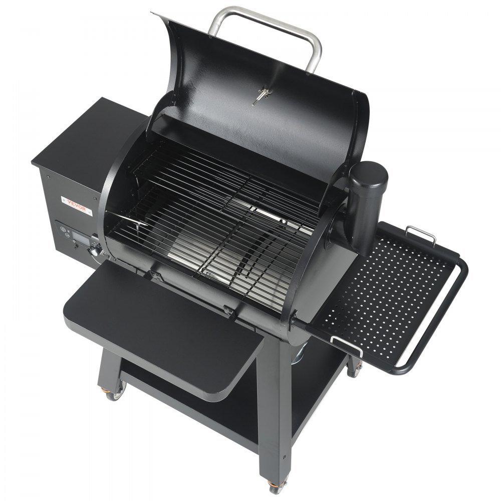 VEVOR 53 inch Portable Charcoal Grill, Propane Gas Grills with Cover and Cart, Heavy Duty Iron BBQ Grill, Mini Tabletop Smoker for Outdoor Cooking, Barbecue Camping, Picnic, Patio, and Backyard, Black