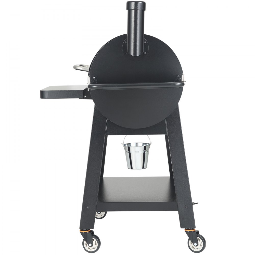 VEVOR 53 inch Portable Charcoal Grill, Propane Gas Grills with Cover and Cart, Heavy Duty Iron BBQ Grill, Mini Tabletop Smoker for Outdoor Cooking, Barbecue Camping, Picnic, Patio, and Backyard, Black