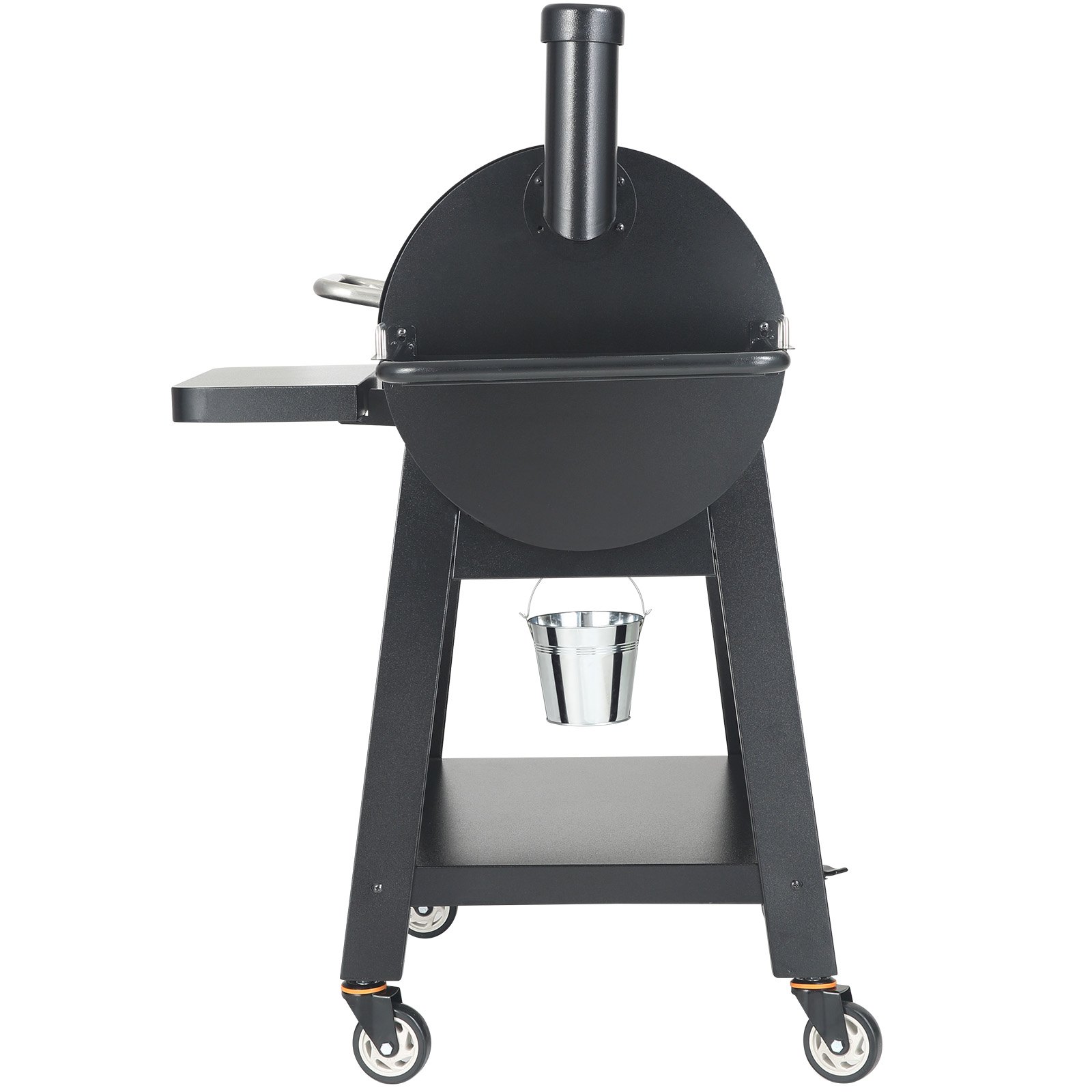 VEVOR 53 inch Portable Charcoal Grill, Propane Gas Grills with Cover and Cart, Heavy Duty Iron BBQ Grill, Mini Tabletop Smoker for Outdoor Cooking, Barbecue Camping, Picnic, Patio, and Backyard, Black