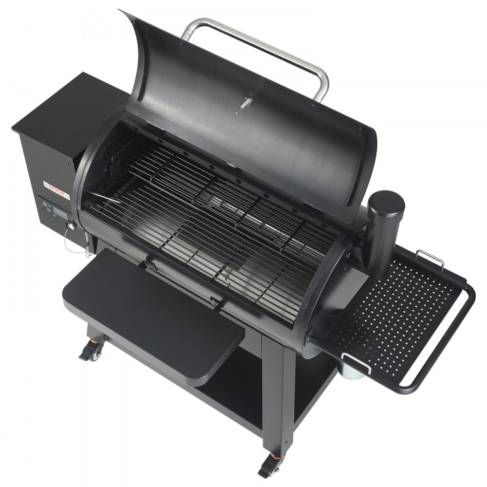 VEVOR 62 inch Portable Charcoal Grill, Propane Gas Grills with Cover and Cart, Heavy Duty Iron BBQ Grill, Mini Tabletop Smoker for Outdoor Cooking, Barbecue Camping, Picnic, Patio, and Backyard, Black
