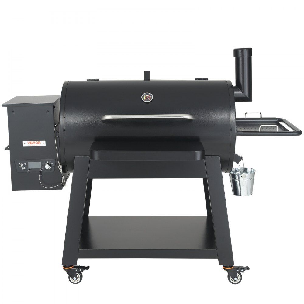 VEVOR 62 inch Portable Charcoal Grill, Propane Gas Grills with Cover and Cart, Heavy Duty Iron BBQ Grill, Mini Tabletop Smoker for Outdoor Cooking, Barbecue Camping, Picnic, Patio, and Backyard, Black