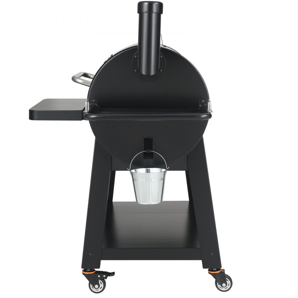 VEVOR 62 inch Portable Charcoal Grill, Propane Gas Grills with Cover and Cart, Heavy Duty Iron BBQ Grill, Mini Tabletop Smoker for Outdoor Cooking, Barbecue Camping, Picnic, Patio, and Backyard, Black