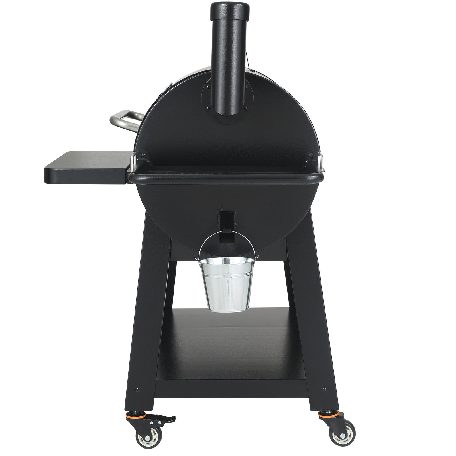 VEVOR 62 inch Portable Charcoal Grill, Propane Gas Grills with Cover and Cart, Heavy Duty Iron BBQ Grill, Mini Tabletop Smoker for Outdoor Cooking, Barbecue Camping, Picnic, Patio, and Backyard, Black