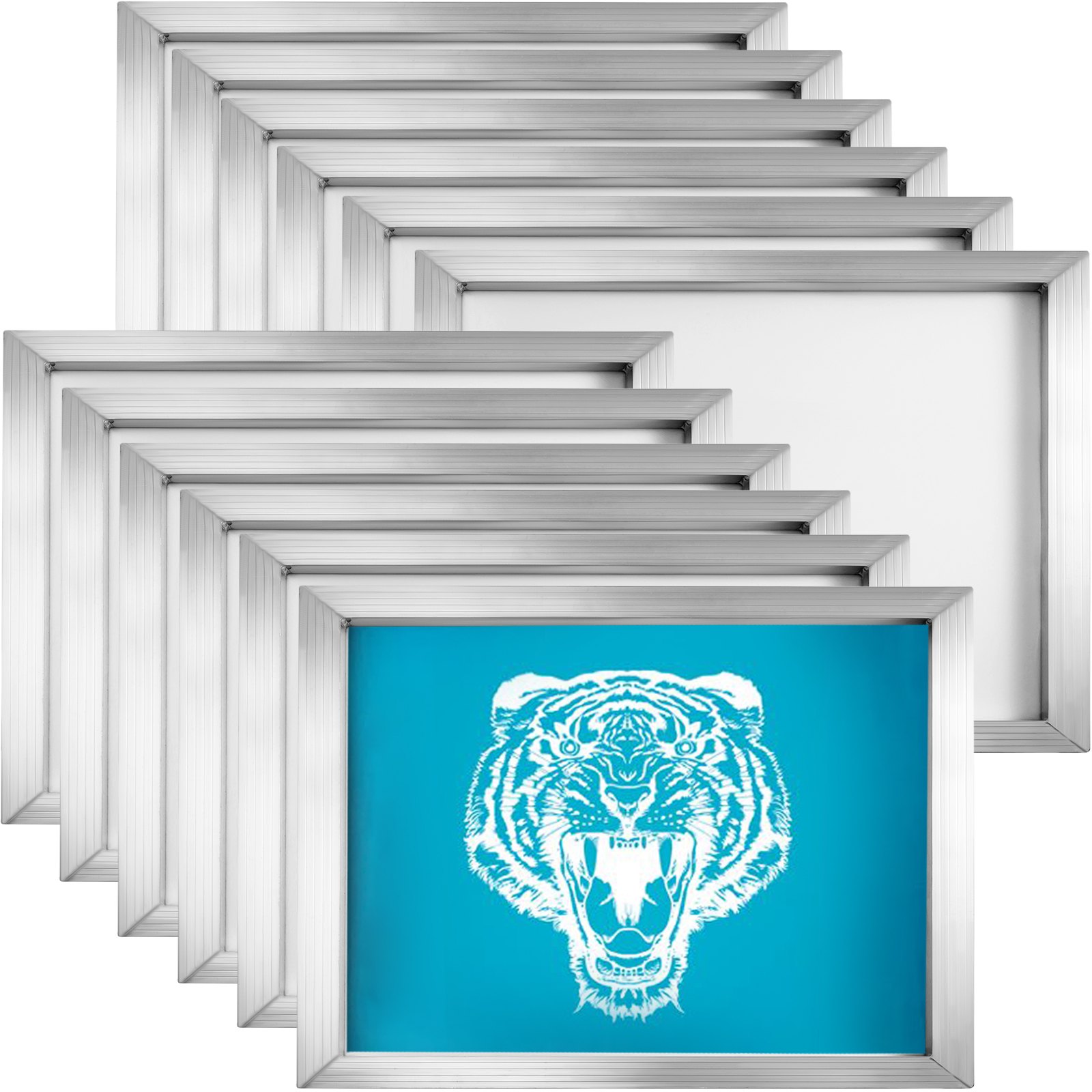 12 Pack 8"x10" Aluminum Frame Silk Screen Printing Screens With 110 Mesh