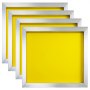 VEVOR Marco de pantalla de seda 4 piezas Marco de pantalla de seda de aluminio Marco de impresión de pantalla de seda de 20x20 pulgadas con malla amarilla de 355 cuentas