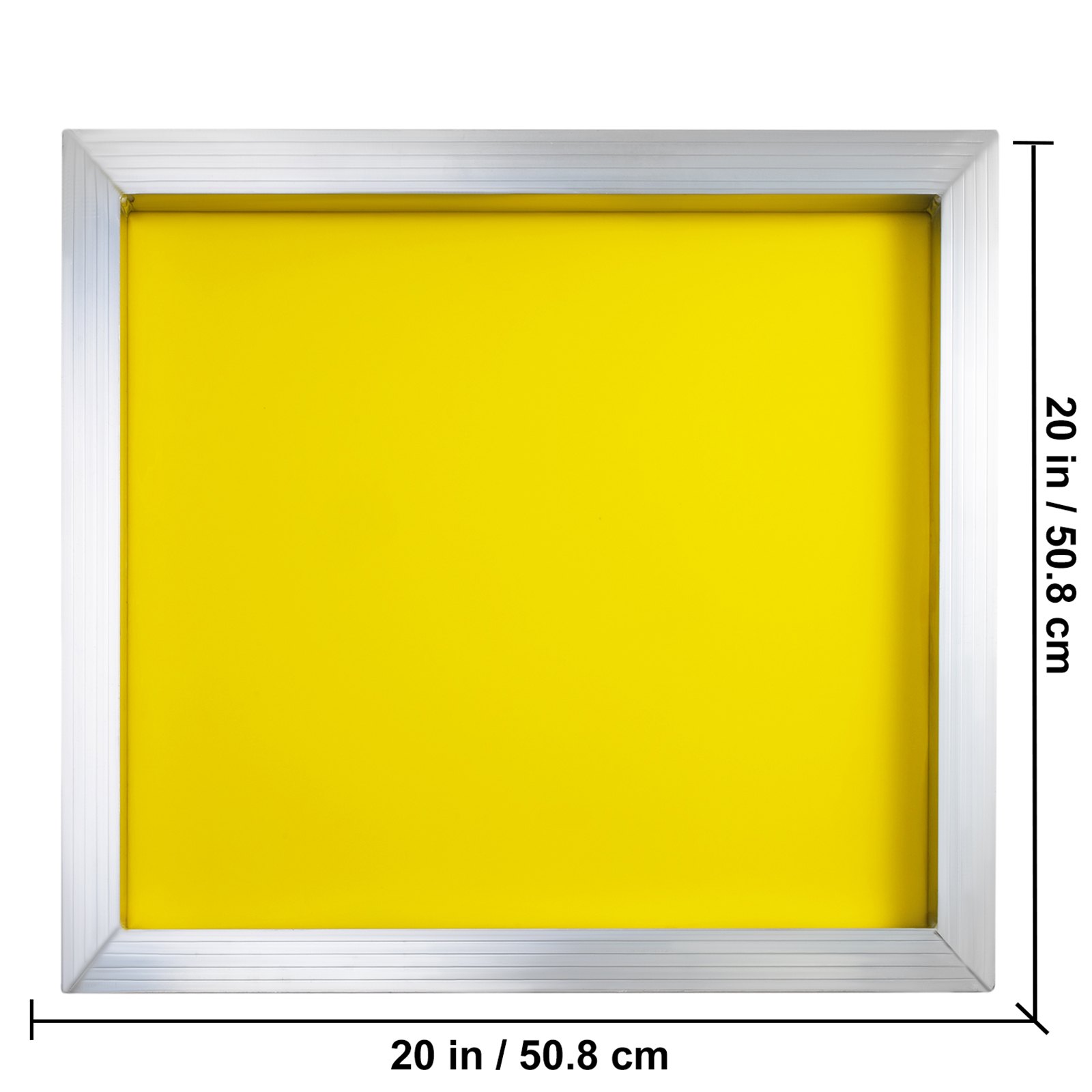 VEVOR Silk Screen Frame 4 Pieces Aluminum Silk Screen Frame 20x20 Inch Silk Screen Printing Frame with Yellow 355 Count Mesh