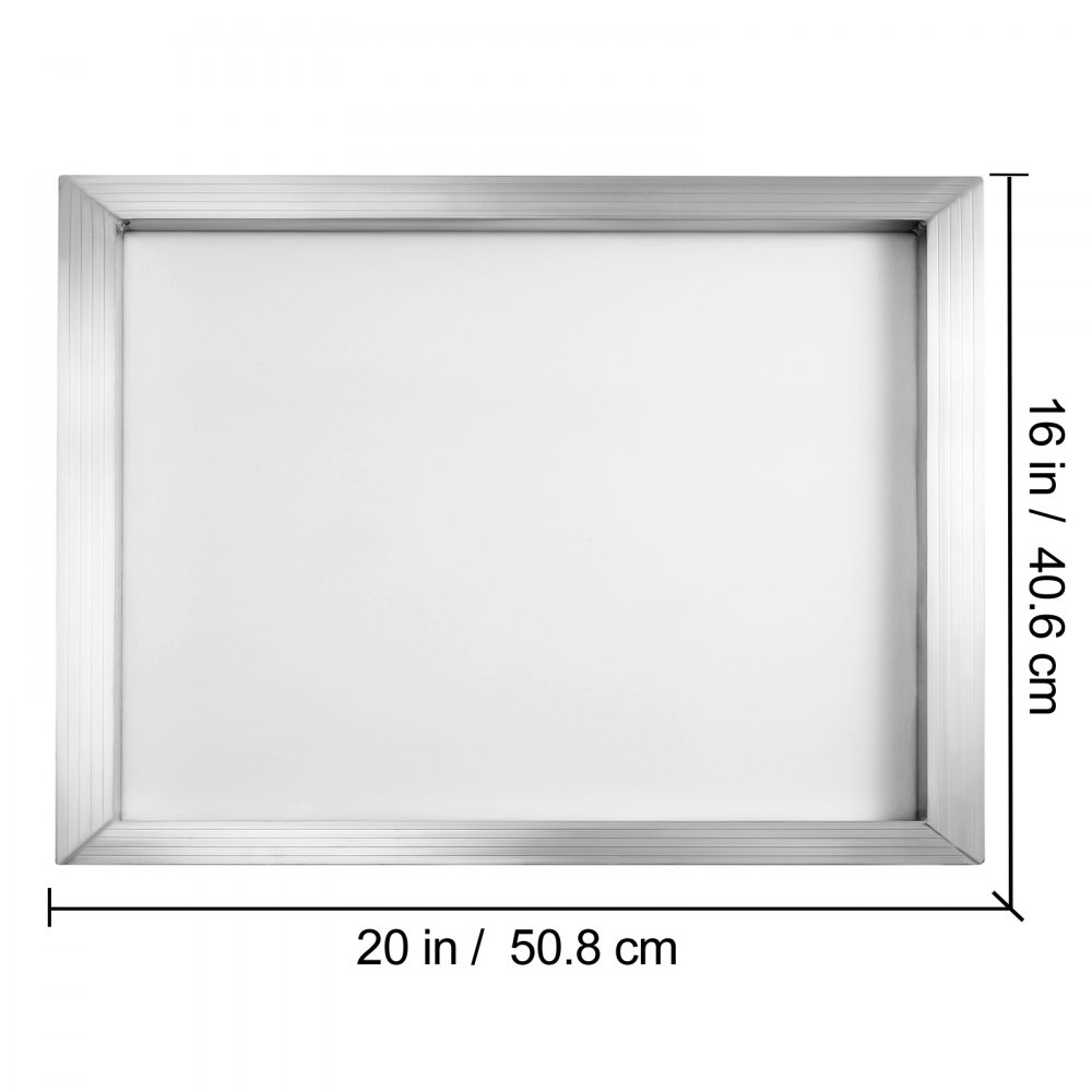 VEVOR Silk Screen Frame 6 Pieces Aluminum Silk Screen Frame 16X20 Inch Silk Screen Printing Frame with White 110 Count Mesh