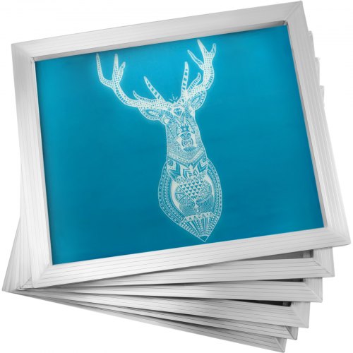 VEVOR Silk Screen Frame 6 Pieces Aluminum Silk Screen Frame 18X20 Inch Silk Screen Printing Frame with White 110 Count Mesh