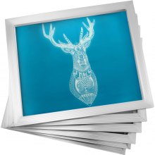 VEVOR Silk Screen Frame 6 Pieces Aluminum Silk Screen Frame 18 x 20 Inch Silk Screen Printing Frame with White 160 Count Mesh