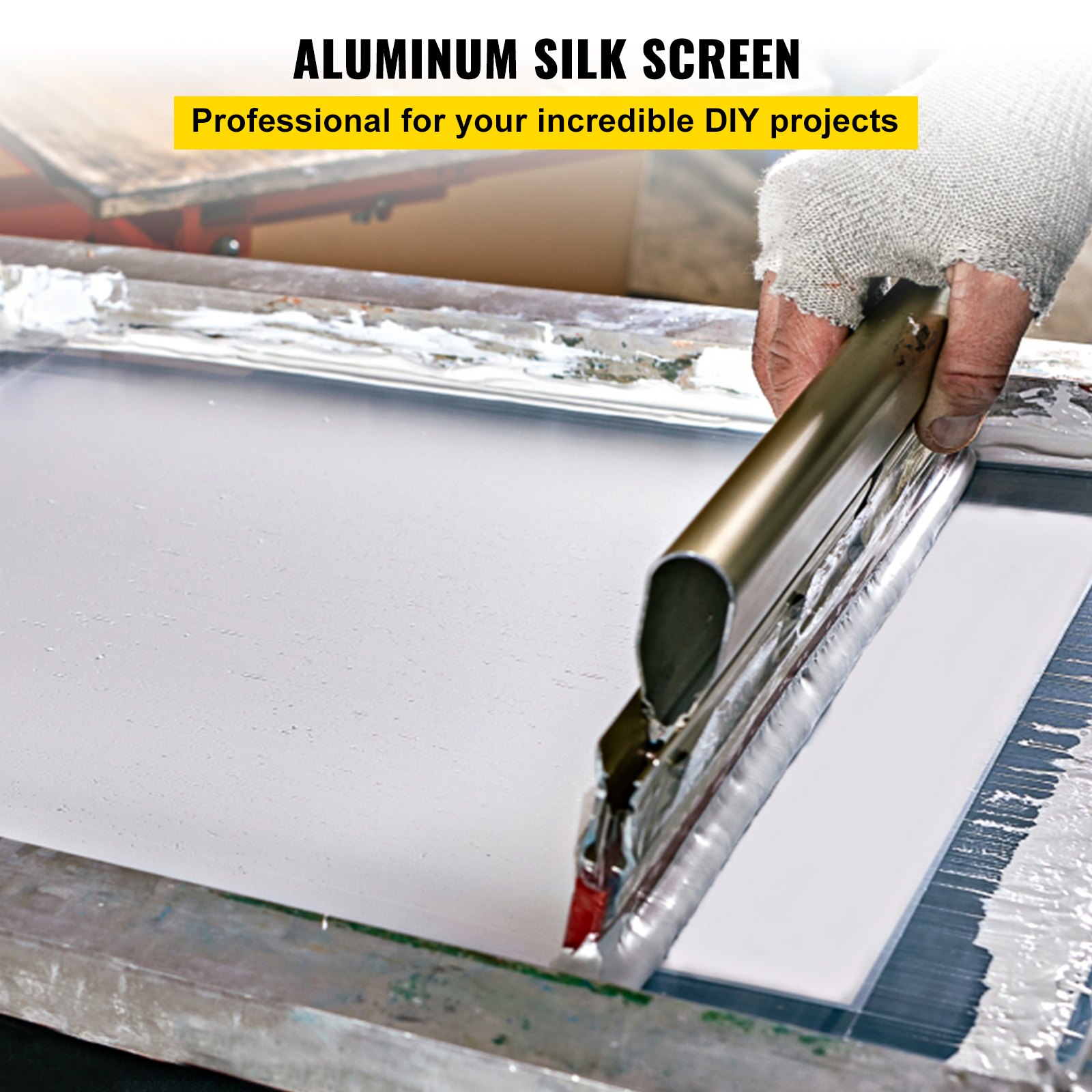 VEVOR Silk Screen Frame 6 Pieces Aluminum Silk Screen Frame 20x24 Inch Silk Screen Printing Frame with Yellow 305 Count Mesh