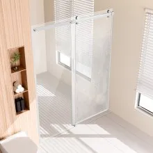 VEVOR Frameless Shower Door 58-59" x 75" SGCC Tempered Glass 5/16" Chrome