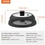 VEVOR Microwave Splatter Cover & Mat, 10.8" Collapsible Microwave Lid for Food, 500°F Heat-Resistant Silicone & Tempered Glass Splatter Guard for Plate Dish, Multi-Purpose Kitchen Gadget with Handle
