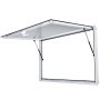 VEVOR Concession Window 36 x 36 Inch, Concession Stand Serving Window Door with Double-Point Fork Lock, Concession Awning Door Up to 85 Degrees for Food Trucks, Glass Not Included