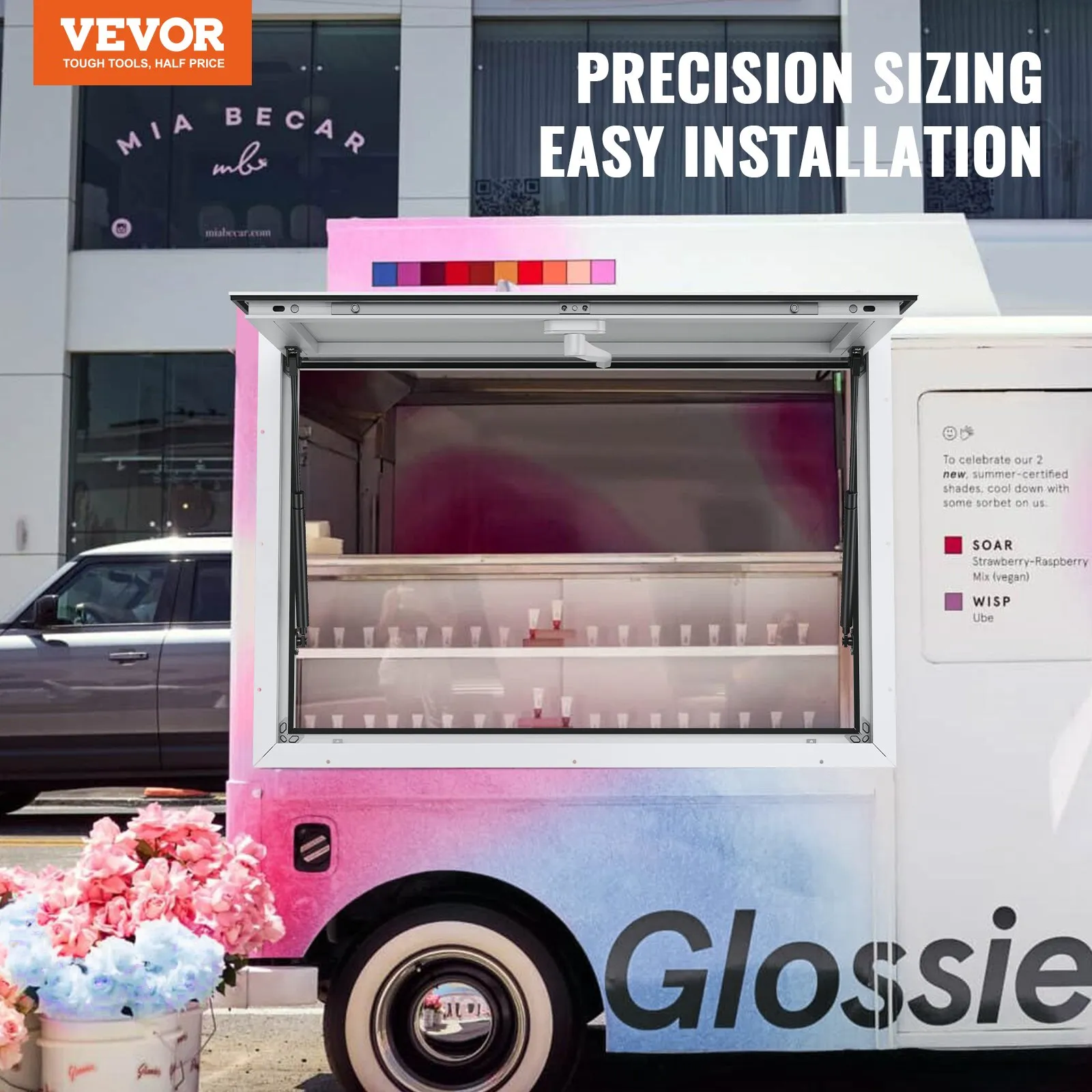 VEVOR 48"L x 36"W Concession Stand Serving Window Food Truck Service Awning