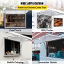 VEVOR Concession Window 74 x 40 Inch, Concession Stand Serving Window Door with Double-Point Fork Lock, Concession Awning Door Up to 85 degrees for Food Trucks, Glass Not Included