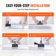 VEVOR Drywall Skimming Blade,48 inch Smoothing Knife,  Stainless Steel Blade & Aluminum Alloy Body Professional Skim Coat Tools For Drywall, Wipe/Drywall Knife, for Gyprock/WallBoard/Plasterboard