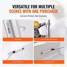 VEVOR Drywall Skimming Blade,48 inch Smoothing Knife,  Stainless Steel Blade & Aluminum Alloy Body Professional Skim Coat Tools For Drywall, Wipe/Drywall Knife, for Gyprock/WallBoard/Plasterboard