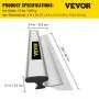 VEVOR Drywall Skimming Blade Putty Knife 24inch Finishing Tool Stainless Steel
