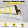 VEVOR Drywall Skimming Blade, 24inch Smoothing Knock-Down Knife, Stainless Steel Putty Knife Finishing Tool, High-Impact End Caps for Sheetrock Drywall Gyprock Wall-Board Plasterboard