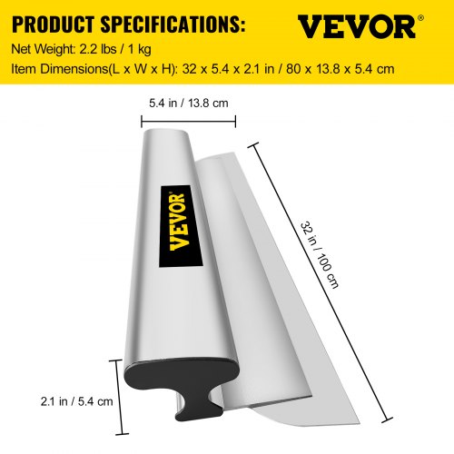 VEVOR Skimming Blade,32 inch Smoothing Knife, European Stainless Steel Construction Knife, Aluminum Blade Profile Smoothing Knockdown Spatula for