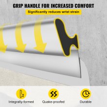 VEVOR Drywall Skimming Blade, 32inch Smoothing Knock-Down Knife, Stainless Steel Putty Knife Finishing Tool, High-Impact End Caps for Sheetrock Drywall Gyprock Wall-Board Plasterboard