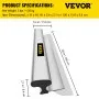 VEVOR Drywall Skimming Blade, 40inch Smoothing Knock-Down Knife, Stainless Steel Putty Knife Finishing Tool, High-Impact End Caps for Sheetrock Drywall Gyprock Wall-Board Plasterboard