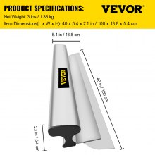 VEVOR Drywall Skimming Blade, 40inch Smoothing Knock-Down Knife, Stainless Steel Putty Knife Finishing Tool, High-Impact End Caps for Sheetrock Drywall Gyprock Wall-Board Plasterboard